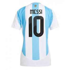 Argentina Lionel Messi #10 Dámské Domácí Dres Copa America 2024 Krátký Rukáv